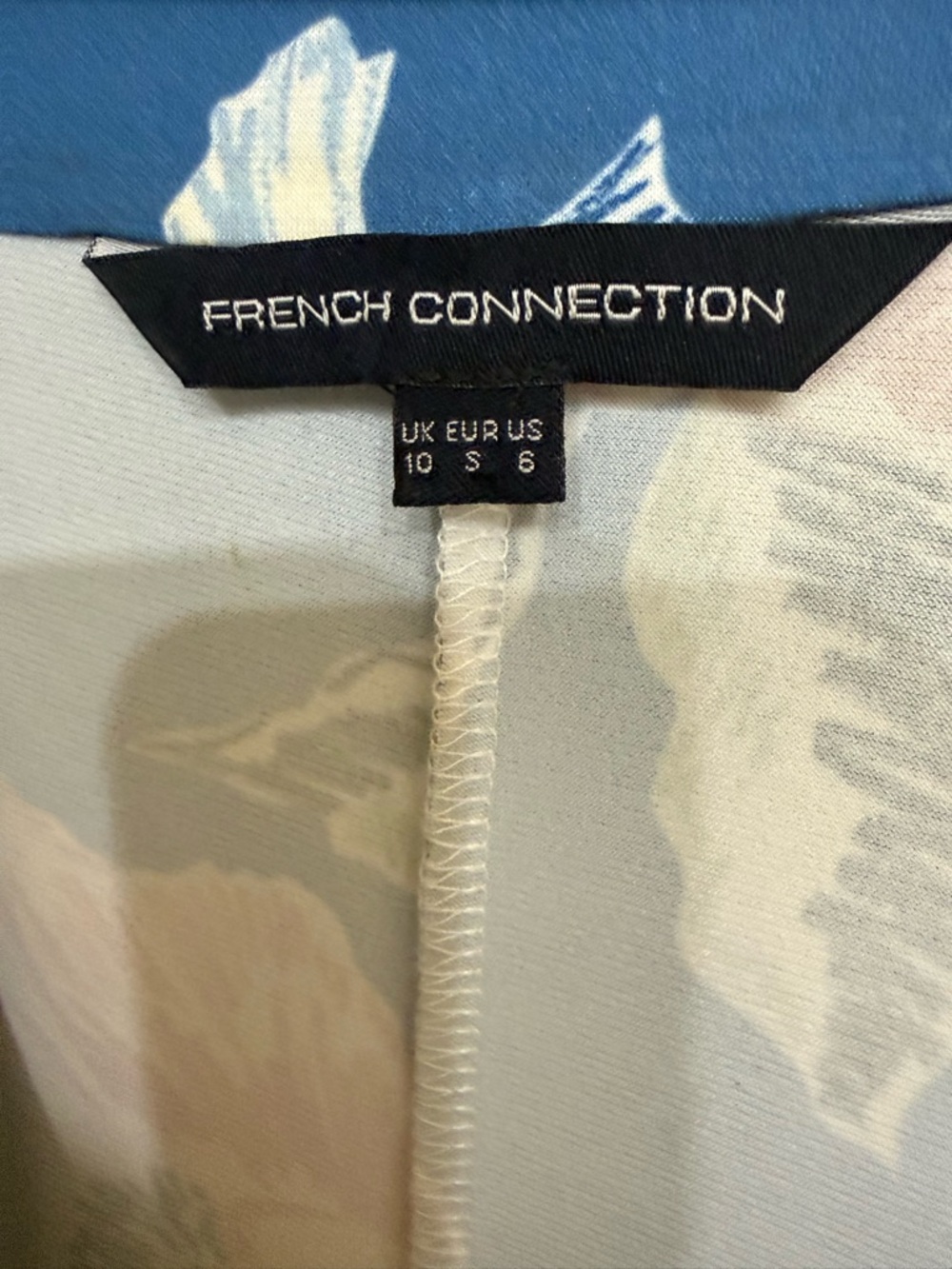 French Connection Blue Floral Wrap Maxi Dress - Picture 4 of 5